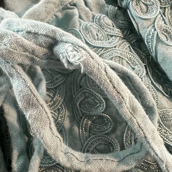 Cynthia Rowley Women’s Linen Blend Top Sz 1X Embroidered - Picture 6 of 6